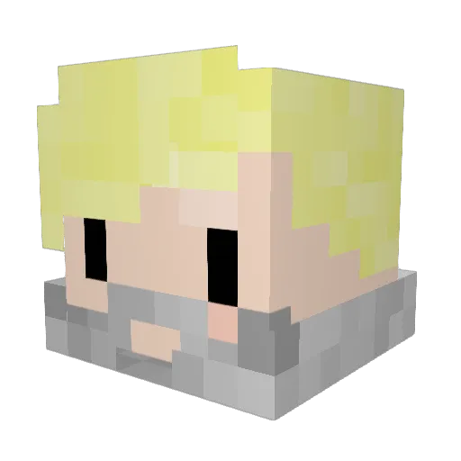 CaptainTommy0306 Minecraft avatar head, 3D render