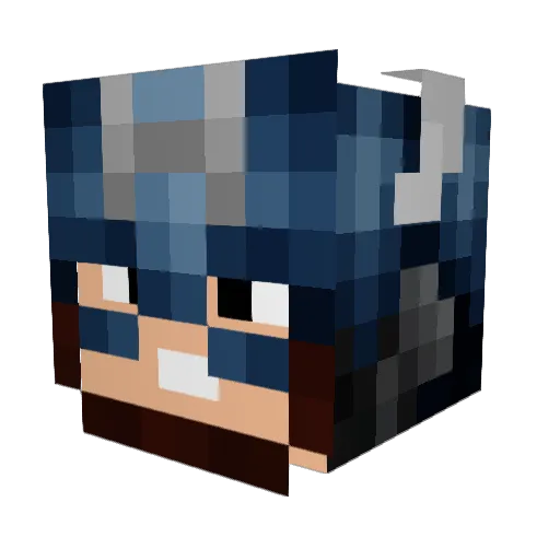 CaptainTrent Minecraft avatar head, 3D render