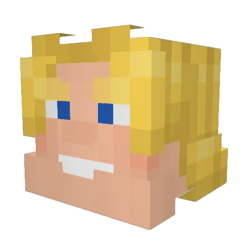 CaptainTyrant Minecraft avatar head, 3D render