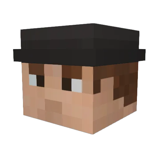 CaptainVar Minecraft avatar head, 3D render