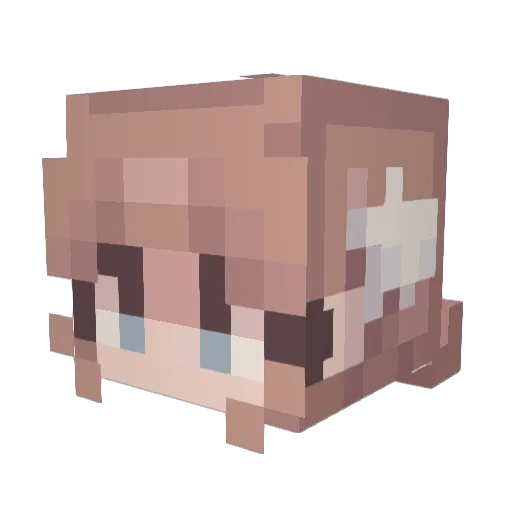CaptainVicki Minecraft avatar head, 3D render