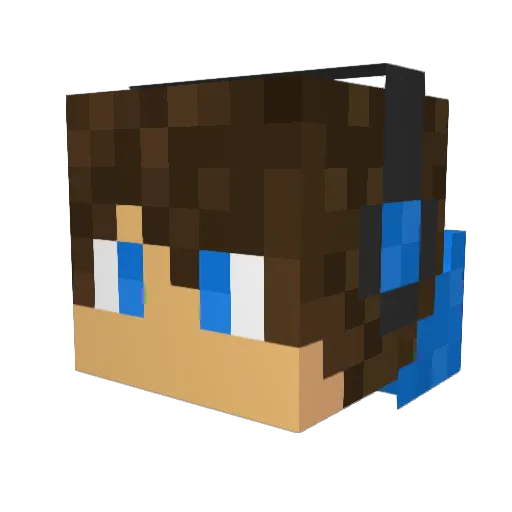 CaptainWBG Minecraft avatar head, 3D render