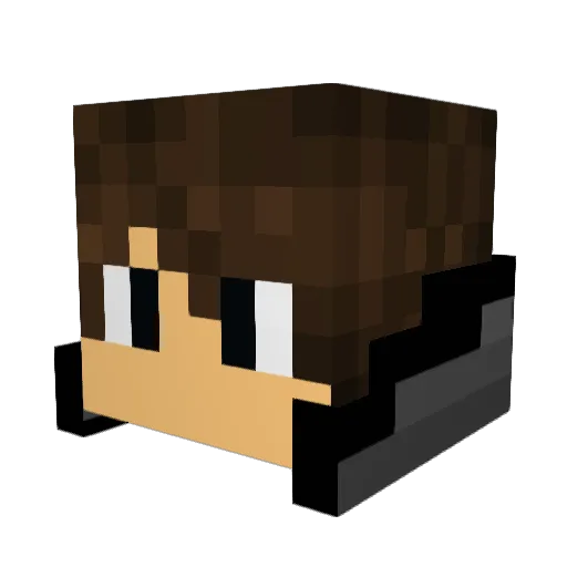 CaptainWarp123 Minecraft avatar head, 3D render