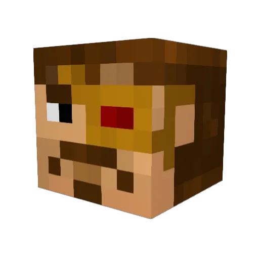 CaptainWench Minecraft avatar head, 3D render