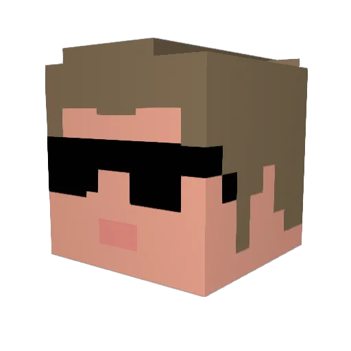 CaptainWesker007 Minecraft avatar head, 3D render