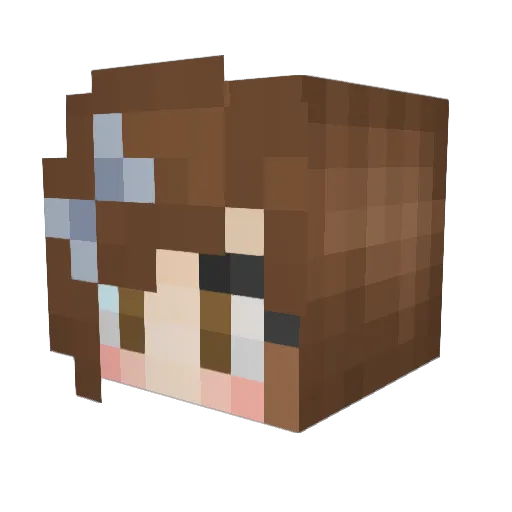 CaptainXimena Minecraft avatar head, 3D render