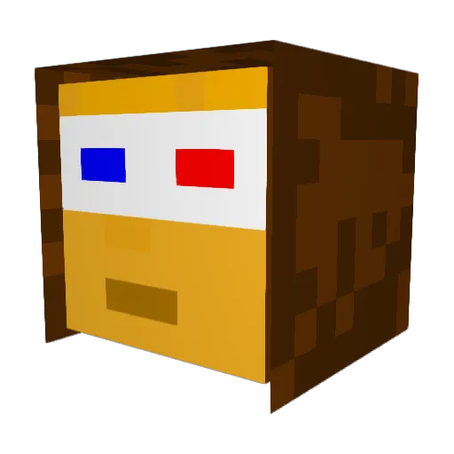 CaptainYog Minecraft avatar head, 3D render