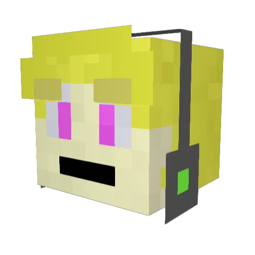 CaptainYolo1 Minecraft avatar head, 3D render