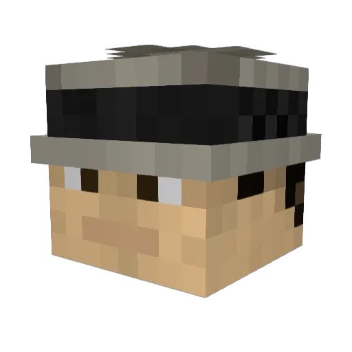 CaptainZ Minecraft avatar head, 3D render
