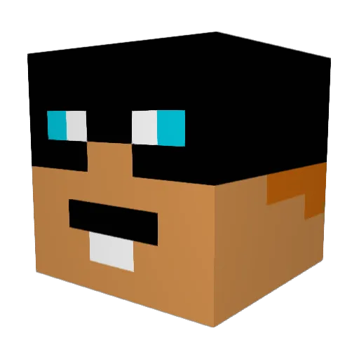 CaptainZeman Minecraft avatar head, 3D render