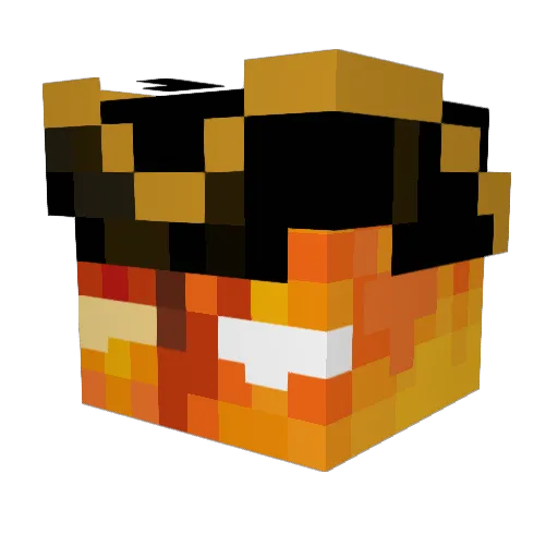 Captain_1nferno Minecraft avatar head, 3D render