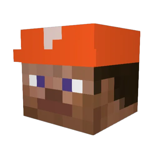 Captain_222 Minecraft avatar head, 3D render
