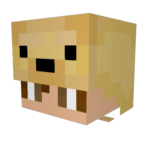Captain_Airpods Minecraft avatar head, 3D render