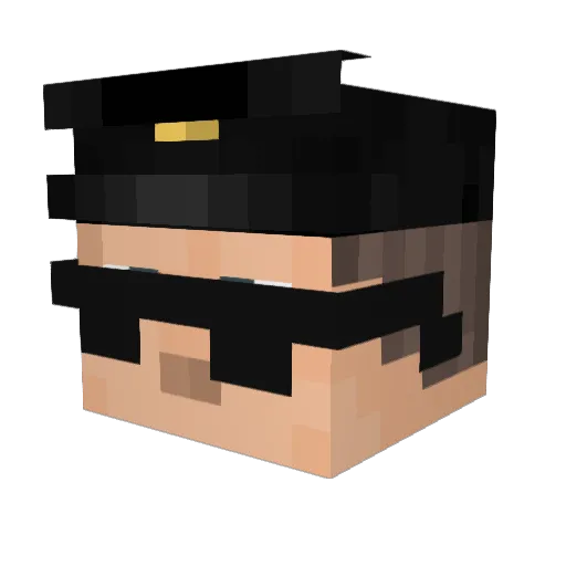 Captain_Aviation Minecraft avatar head, 3D render