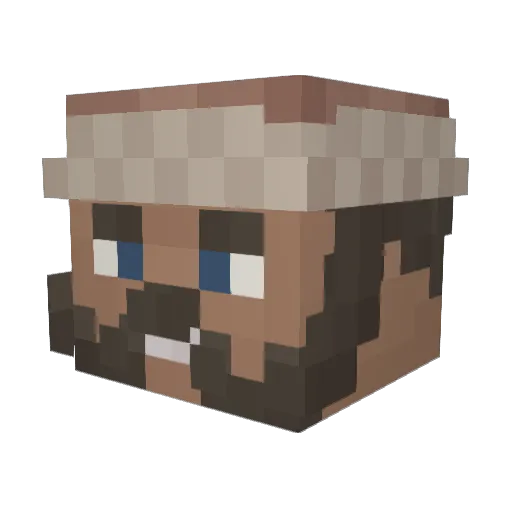 Captain_Black20 Minecraft avatar head, 3D render
