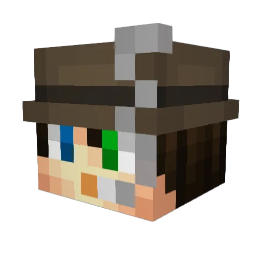 Captain_C08 Minecraft avatar head, 3D render