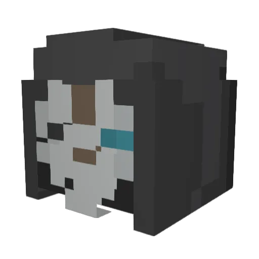 Captain_Corvo_ Minecraft avatar head, 3D render