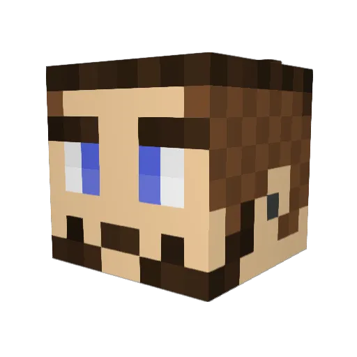 Captain_Fen Minecraft avatar head, 3D render