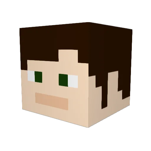 Captain_Goods Minecraft avatar head, 3D render