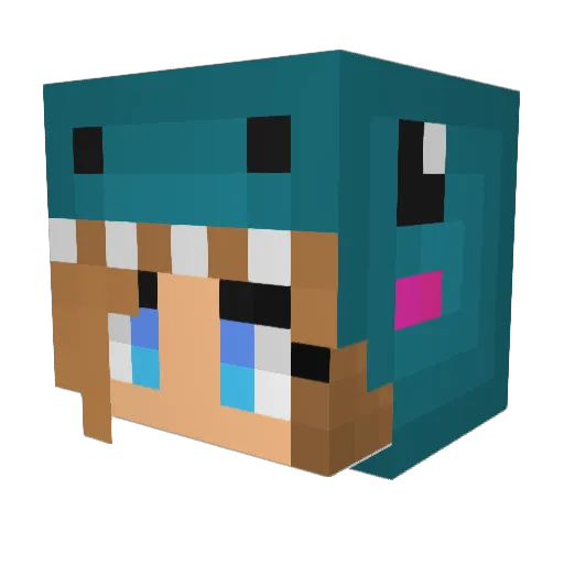 Captain_Keegs Minecraft avatar head, 3D render