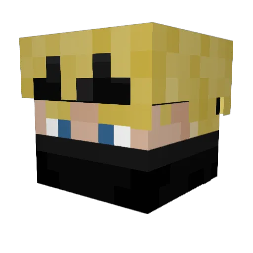 Captain_Khan Minecraft avatar head, 3D render