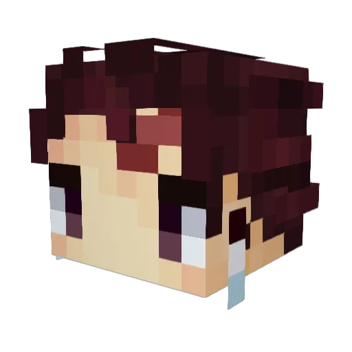 Captain_Luo Minecraft avatar head, 3D render