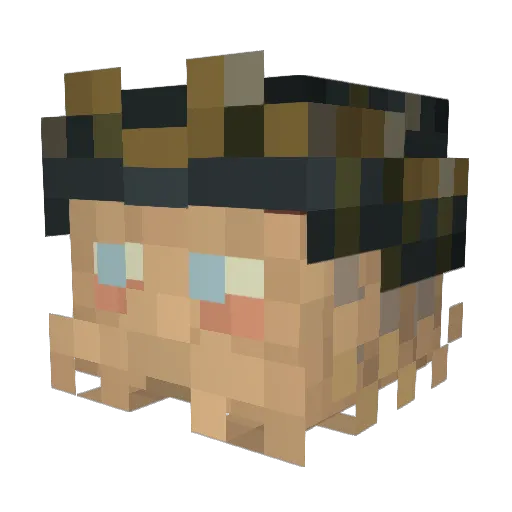 Captain_McGee875 Minecraft avatar head, 3D render