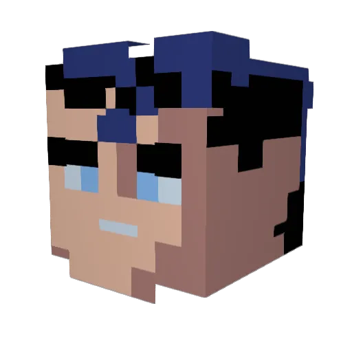 Captain_Nugget_P Minecraft avatar head, 3D render