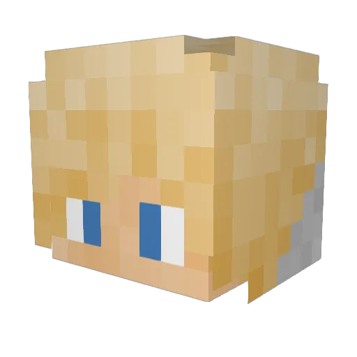 Captain_Pibbs Minecraft avatar head, 3D render