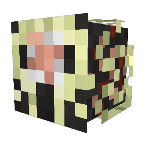 Captain_Prunes Minecraft avatar head, 3D render