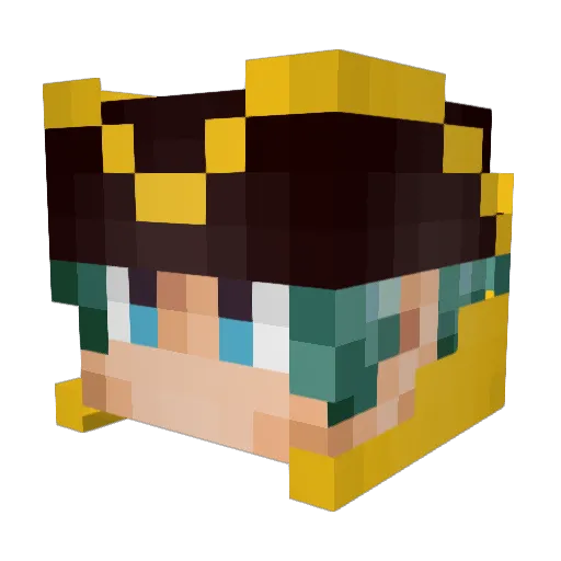 Captain_Puggehh Minecraft avatar head, 3D render