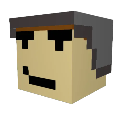 Captain_Red13 Minecraft avatar head, 3D render