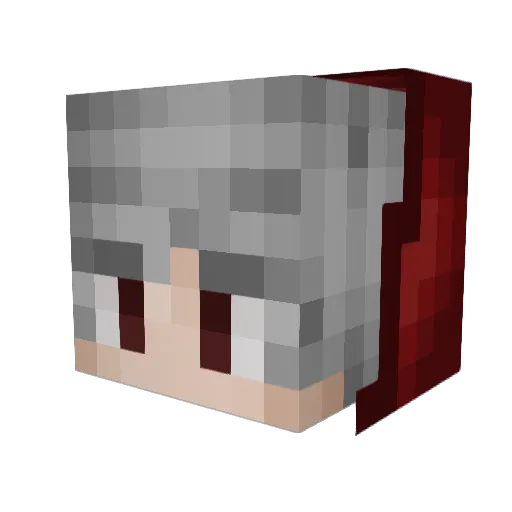 Captain_Redtech Minecraft avatar head, 3D render