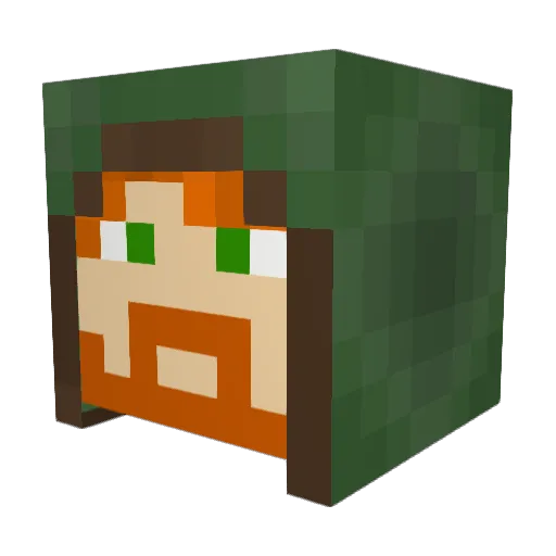Captain_Russell Minecraft avatar head, 3D render