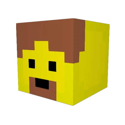 Captain_Sharkey Minecraft avatar head, 3D render