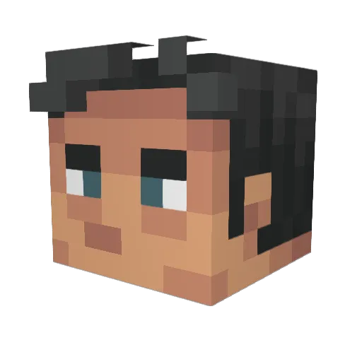 Captain_Spack Minecraft avatar head, 3D render