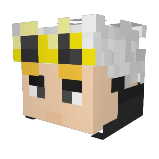 Captain_Tuffs Minecraft avatar head, 3D render