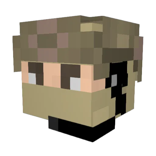 Captain__Murphy Minecraft avatar head, 3D render