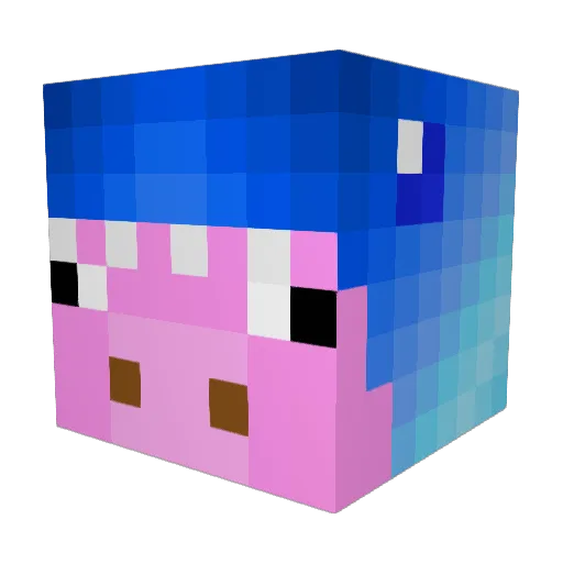 Captain_cloudy_ Minecraft avatar head, 3D render