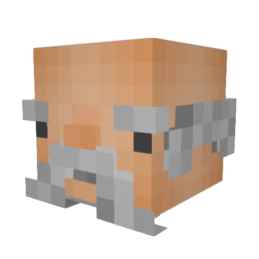 Captainagility Minecraft avatar head, 3D render