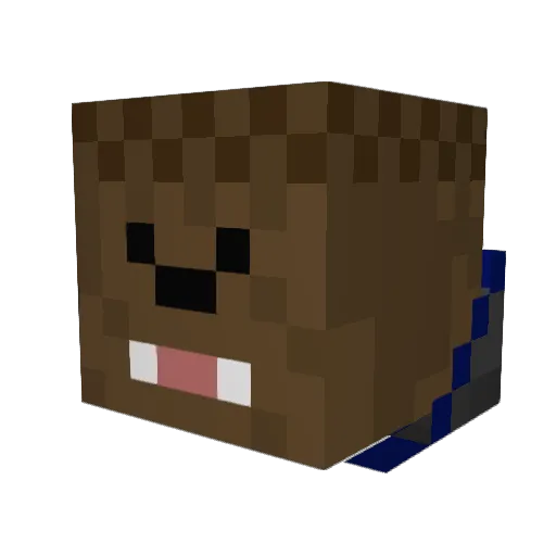 Captainbudderman Minecraft avatar head, 3D render