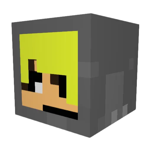 Captainbums Minecraft avatar head, 3D render