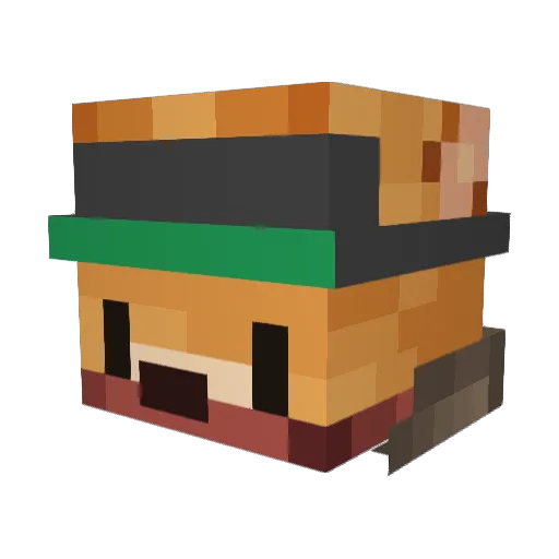Captaincluck1161 Minecraft avatar head, 3D render