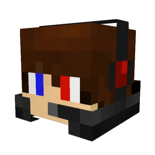 Captainsmallcurl Minecraft avatar head, 3D render