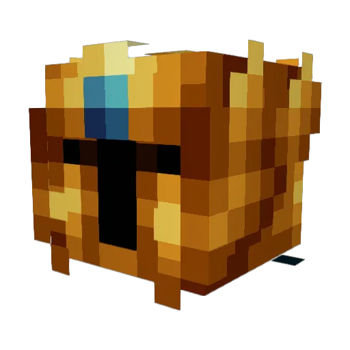 Captbirdie Minecraft avatar head, 3D render
