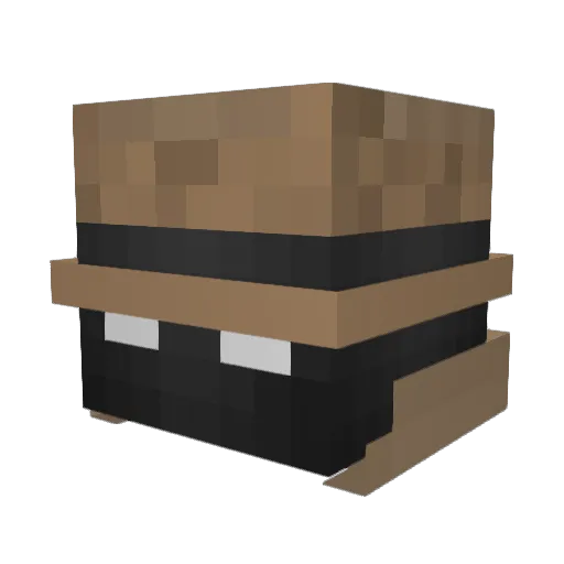 Captfy Minecraft avatar head, 3D render
