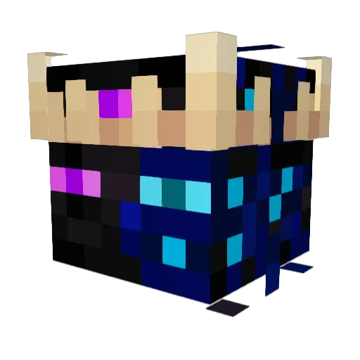CaptianBig Minecraft avatar head, 3D render