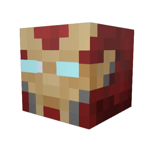 CaptianBlast Minecraft avatar head, 3D render