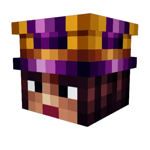 CaptianBurrito Minecraft avatar head, 3D render