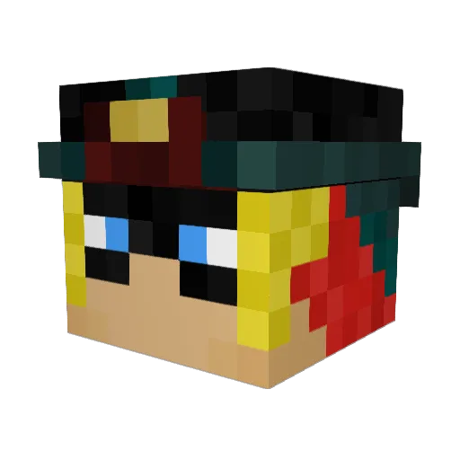 CaptianZ Minecraft avatar head, 3D render